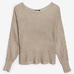 Open Stitch Dolman Sweater